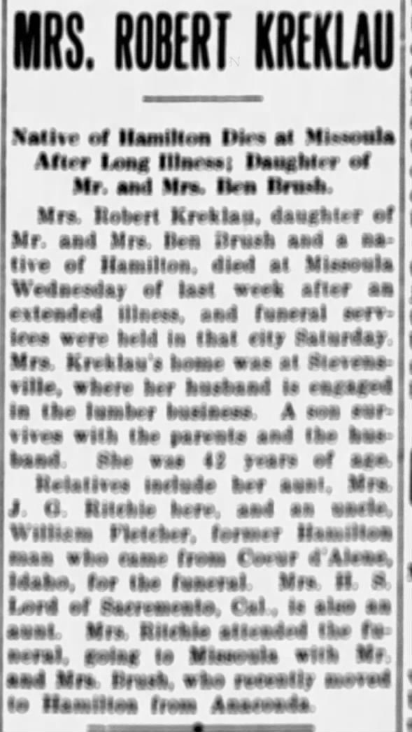 Clipping from Ravalli Republic
